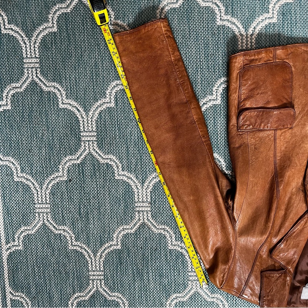 J. Jill Brown Leather Jacket.  Size X Small - Picture 8 of 14